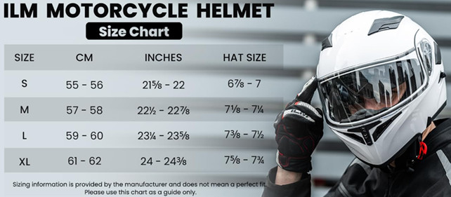 ILM adults Motorcycle Dual Visor Flip up Modular Full Face Helmet DOT certified - medium (57-58) - matte black (model: ILM-902) image 2