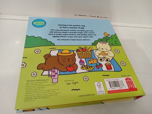 (Hardcover) Sunny Vibes Cozy Colouring Book with 10 Double Sided Markers image 3