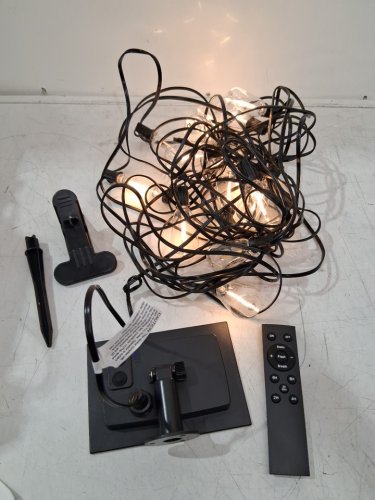 PESKEN Solar LED Patio STRING Lights with Remote - 54FT - 2700K - BLACK (MODEL: GLS-18J2P-ST38-15(CA)) image 3