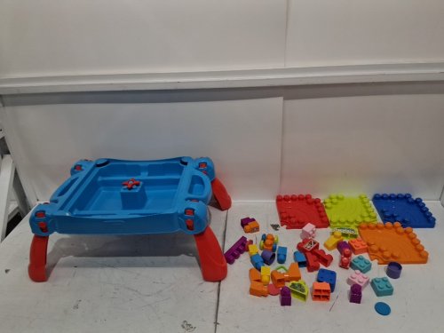 MEGA BLOKS FIRST BUILDERS BUILD 'N LEARN TABLE WITH BIG BUILDING BLOCKS image 3