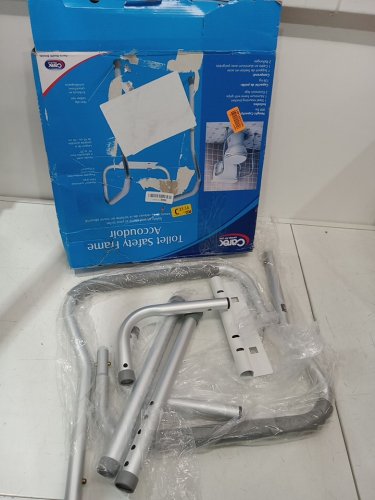 CAREX TOILET SAFETY FRAME - 300LB CAPACITY - GREY (MODEL: B358CA) image 2