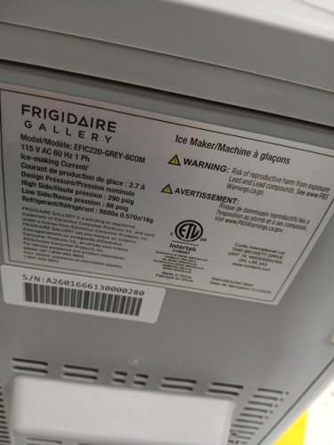 FRIGIDAIRE Gallery Countertop Crunchy Chewable Nugget Ice Maker - 33LBs - GREY (MODEL: EFIC2200-GREY) image 10