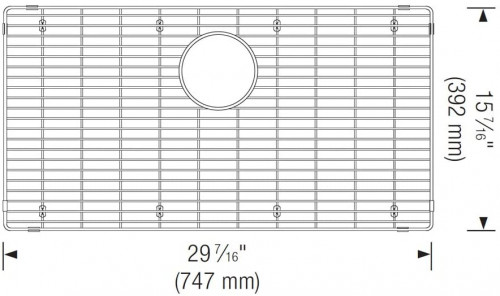 Blanco Stainless Steel Sink Grid - Quatrus Super Single Bowls Accessory, Silver (MODEL: 231599) image 2