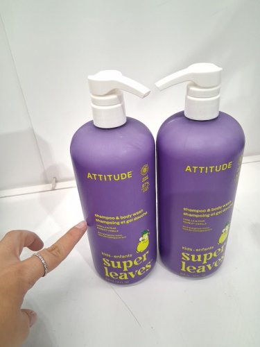 2 kids attitude natural care little leaves 2-in-1 shampoo and body wash - 946ml each  - vanilla and pear image 3