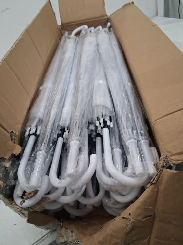 46PK Canopy Wedding Umbrellas with J-Hook Handle - 27"- clear image 2
