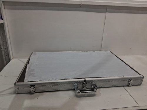 PORTABLE TRADE SHOW CARRY CASE DISPLAY CASE FOR CARDS, COLLECTIBLES & MORE - 32" X 24" - TRANSPARENT LID image 2
