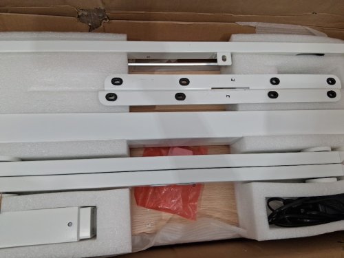 KINGSMITH Height Adjustable Electric Standing Desk with 2 Hooks - 48" x 24" - 176LBS CAP - WHITE/OAK (MODEL: ETSFI28) image 8