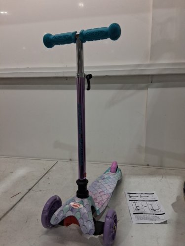 Rugged Racers DELUXE mini LED CHILDREN'S 3-WHEEL SCOOTER - 75LBS MAX -Purple Mermaid (MODEL: BH19945) image 3