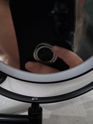 rocollos double sided wall mount Cordless led mirror 10X Magnifying mirror - 8" - black image 5