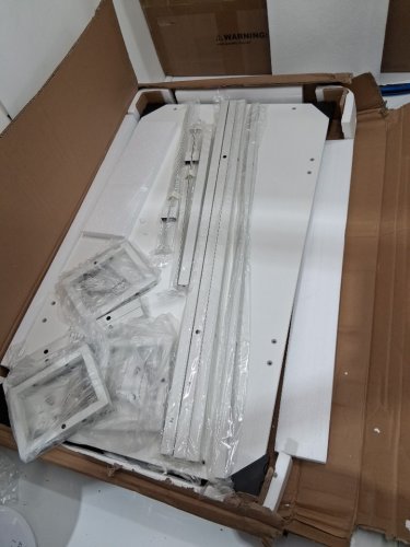 Computer Desk With LED lights, side pouch, Monitor Stand and Power Outlet - 48" - white (model: 55sccksr2d120wpvcmjq) image 6