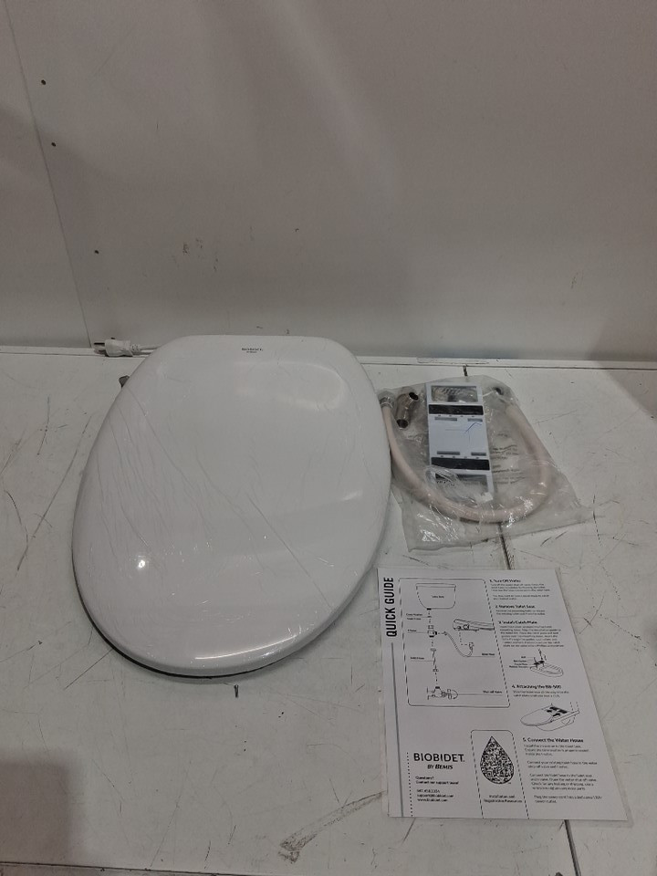 biobidet low profile electric bidet heated toilet seat - white (model: bb500) image 3