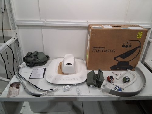 UPPAbaby Mamaroo Smart Swing - 5 motions, 5 speeds, 4 sounds with Motion Sync Technology and Bluetooth - 36" - CAMILA/GREEN (Model: 2001-MRO-NA-CAM) image 2