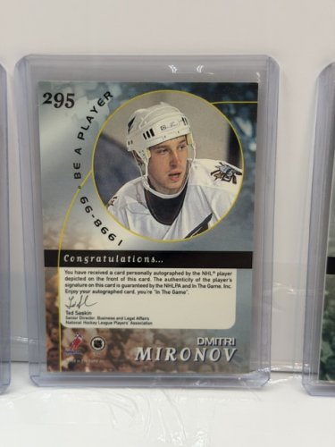 7 ASSTD SIGNED 1998 IN THE GAME INC HOCKEY CARDS image 3