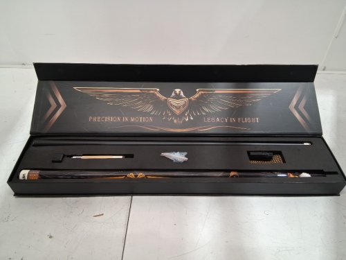 VEVOR Canadian Maple Wood Pool Cue Billiard Pools Cue Stick with Multi-Layer Tip & ABS Connection Ring - 58" - 19oz - eagle theme/BLACK (MODEL: PB-01) image 3