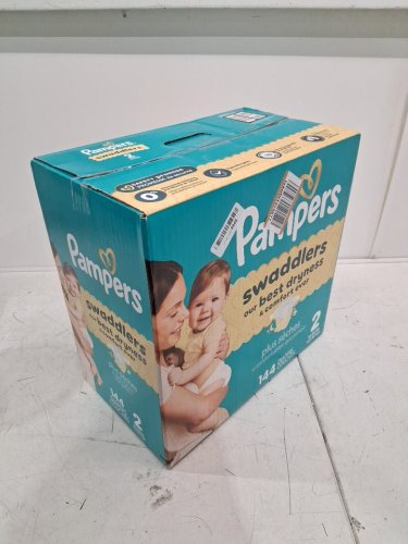 144PK PAMPERS SWADDLERS DISPOSABLE DIAPERS - SIZE 2 (10LBS -22LBS) image 2