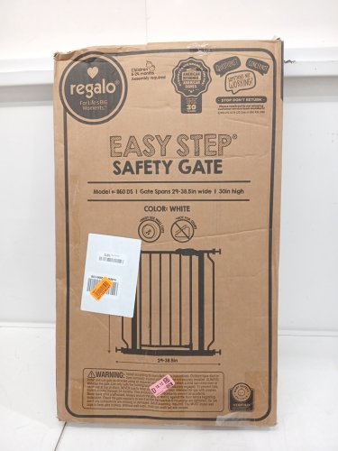 REGALO EASY STEP SAFETY GATE - 29"- 38.5" - WHITE (MODEL : 1160-DS) image 2