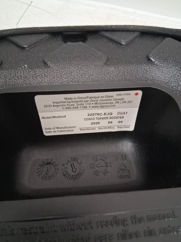 Cosco Kids Topside Lightweight Backless Belt-Positioning Booster Car Seat - 40-100LB MAX - diamond daze/BLACK/TRIANGLES (MODEL: 22976C-EJQ) image 4
