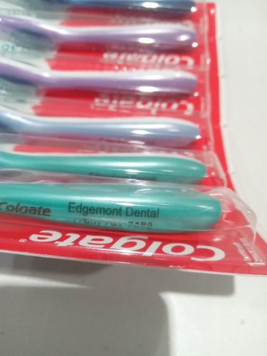 12pk Colgate Soft Ultra Compact 360 Deep Clean Degrees Toothbrushes with "Edgemont Dental" logo - assorted colours image 3