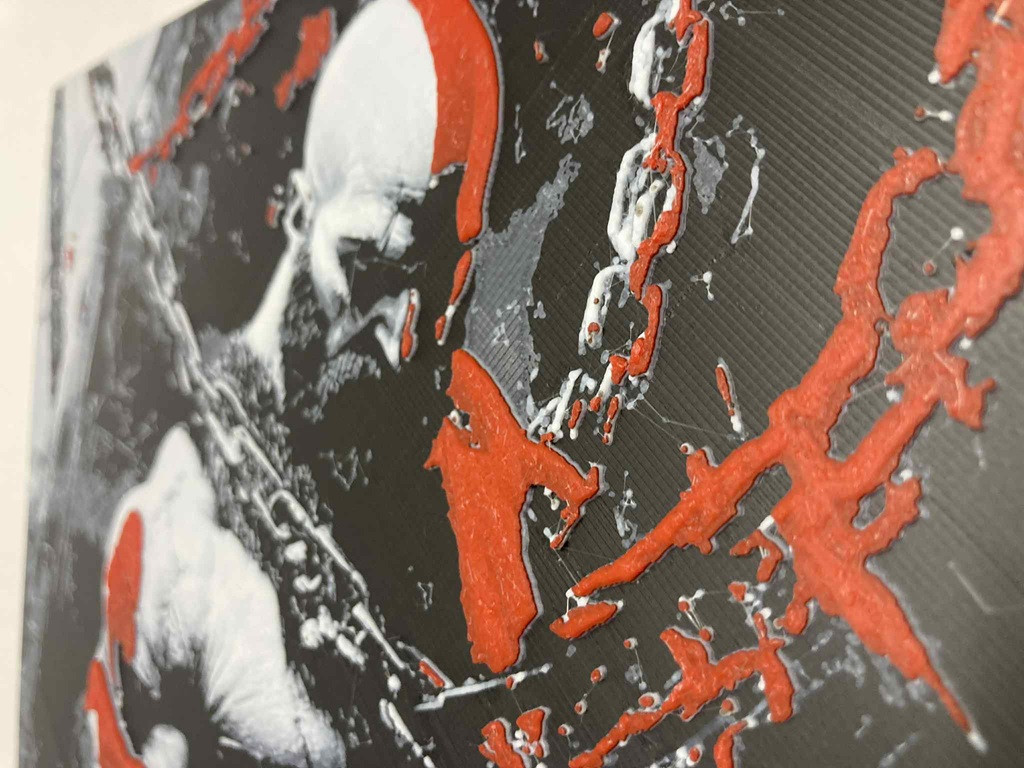 8"x8" 3D Printed - Kratos - God of War - Textured Photo image 3