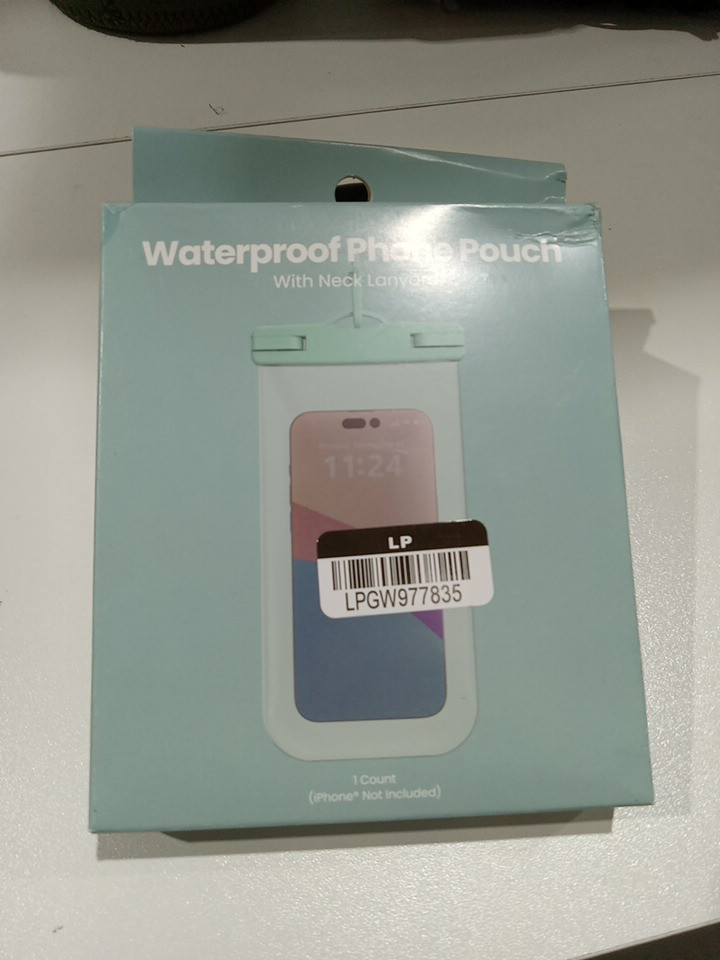Gems Waterproof Phone Pouch with Neck Lanyard - For phones up to 7" - TEAL (Model: 080-17-6953) image 2