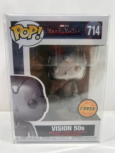 Funko pop! **chase limited edition** marvel studios Wanda vision - vision 50s bobble head (#714) **plastic protector cover** image 2