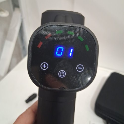 nevvue Massage Gun and Deep Tissue Massager - 6 Attachment Heads - 30 speed levels - black (model: v-wmg04) image 4
