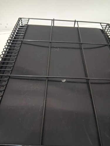 Amazon Basics Single Door Folding Metal Cage Crate For Dog or Puppy - 22" x 13" x 16" - black image 5