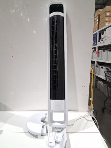 omnibreeze premium 38" Rotating tower fan with wifi CONTROL, 5-SPEEDS & REMOTE - white/BLACK (model: 5333021/dc2313r-g) image 3