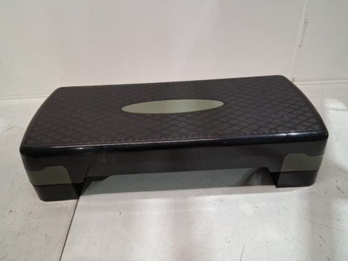 AMAZON BASICS Aerobic Exercise Step Platform, Adjustable Workout Stepper At Home - green/black image 4