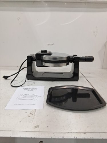 BELLA CLASSIC ROTATING NON-STICK WAFFLE MAKER - CHROME/BLACK (MODEL: GH-805/13991) image 2