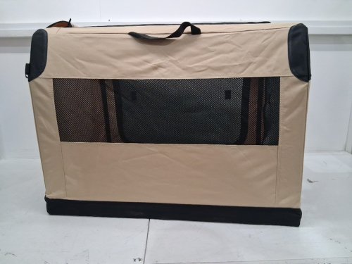 X-ZONE PET Foldable Soft Dog Crate, 32" x 23" x 23", beige (model: dxpc0472-70) image 2