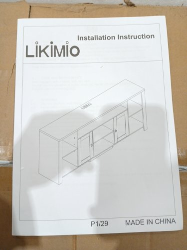 LIKIMIO Entertainment Centre TV Stand - for TVs up to 80"- 70" x 29.4" x 15.3" - Brown (Model: HK-TV01) image 7