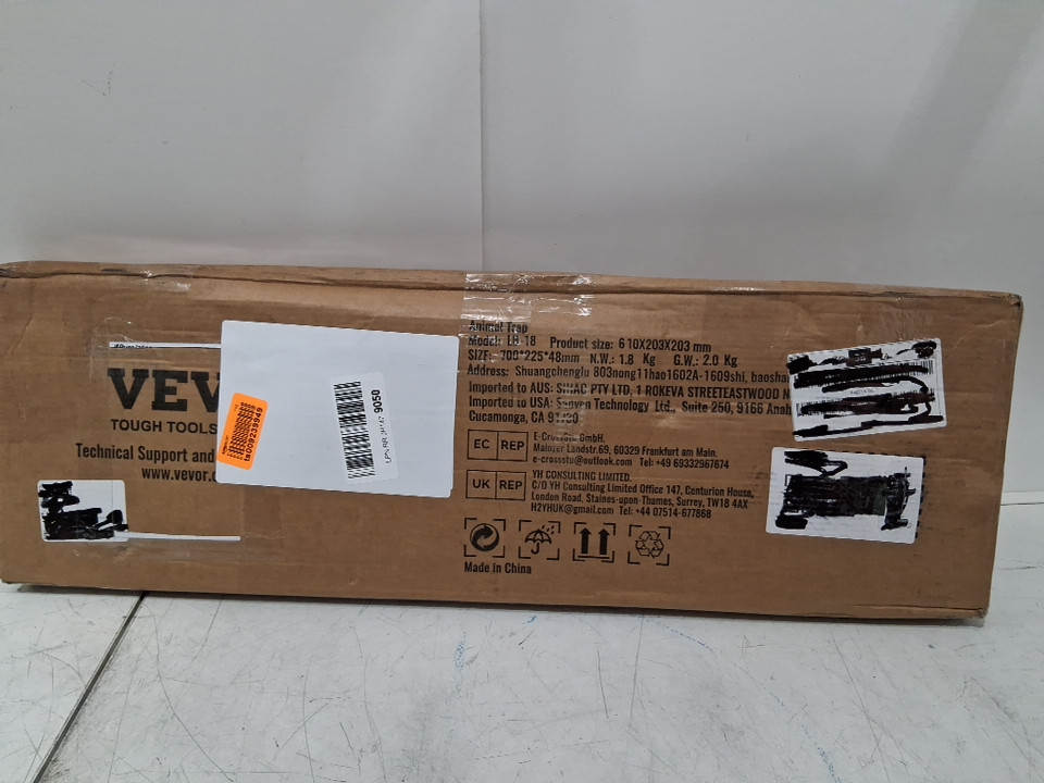 HUMANE GALVANIZED IRON ANIMAL TRAP - 24" x 8" x 8" - SILVER (MODEL: LB-18) image 2