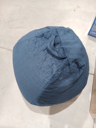 Memory Foam Bean Bag Chair with holding handle - 25" x 30" - navy blue image 2