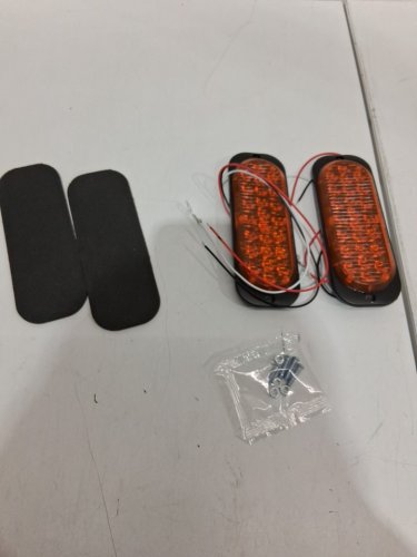 2PK at-haihan ALLUMINUM LED Brake Turn Signal Side Marker Tail Lights, - AMBER image 3