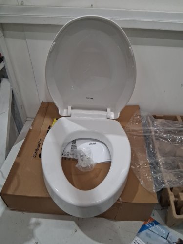 garvee Elongated RAISED Toilet Seat with Slow Soft Close  - white (model: pho_0xxxtm1s) image 2