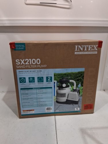 INTEX SX2100 KRYSTAL CLEAR SAND FILTER PUMP FOR ABOVE GROUND POOLS - 2100GPH - WHITE/GREY (MODEL: SFW80110/SX2100) image 2