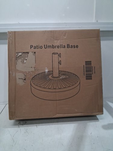 PATIO MARKET FILLABLE UMBRELLA BASE STAND - 50LB CAPACITY WATER - 20" - BLACK (MODEL: LGBRLABASEROUND) image 2