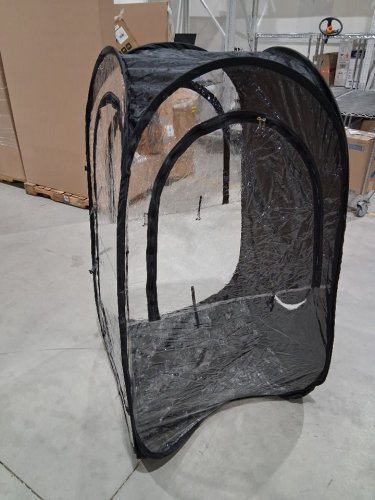 OUTDOOR WEATHER POD WITH CARRY BAG AND GROUND SPIKES - 5FT X 30" X 44" - CLEAR/BLACK image 3