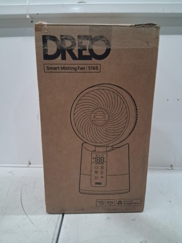DREO TurboCool 516S Misting cooling Fan with 150°+30°Omni-directional Oscillation, remote, app & RGB lights - 1.3L tank - black (model: DR-HEC006S) image 4