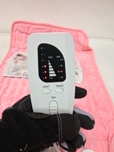 Deepsoon Heating Pad with Timer Controls - 24" x 12" - Pink image 4