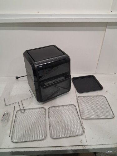 chefman 6-in-1 digital air fryer oven with touchscreen & dishwasher safe accessories - 12qt capacity - black (model: rj38-rdo-v12-ca) image 3