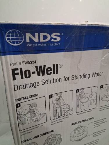 NDS DRY/FLO-WELL STORM WATER LEACHING SYSTEM, DRAINAGE FOR STANDING WATER | 24" X 28.75" | BLACK (FWAS24) image 7