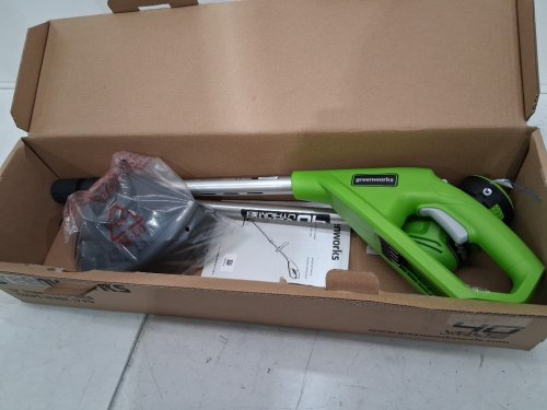 Greenworks *tool only* Cordless String Trimmer with adjustable handle - compatible with 40V greenworks battery - *tool only* - 12"- green/black (Model: stf309) image 6