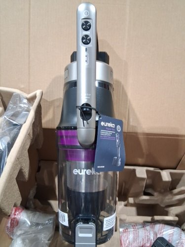 Eureka Cordless Rechargeable 3-IN-1 Stick Vacuum Cleaner WITH CLEANING STATION & ANTI-TANGLE NOZZLE FOR ALL FLOORS - GREY/PURPLE (MODEL: NEC490SE) image 7