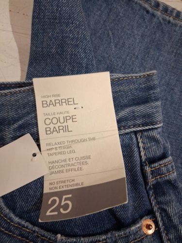 women's gap regular High Rise Barrel Jeans - 25 - medium wash (style: #484985) image 4