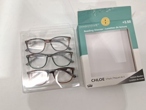 3PK Innovative Eyewear chloe Reading Glasses - +2.50 - Assorted Designs (Model: 8859150) image 3