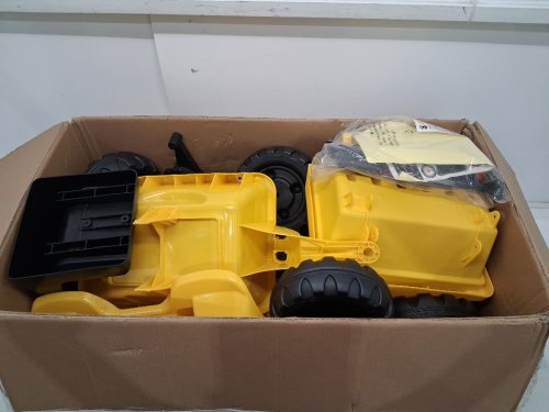 Kid's Olakids Ride On Pedal Excavator with Cargo Trailer and Scooping Bucket - 3+ - Yellow/Black (Model:TQ10168YW) image 7
