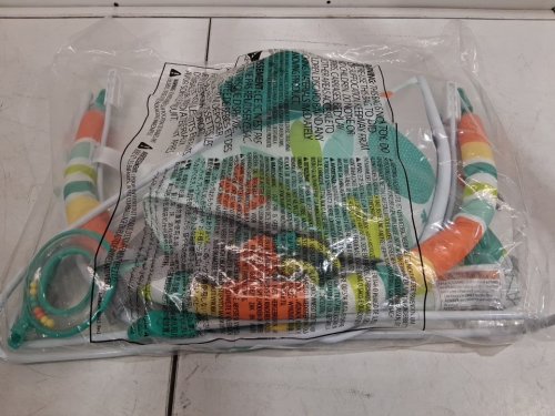 BRIGHT STARTS PORTABLE 3-POINT HARNESS VIBRATING BOUNCER WITH TOY-BAR - RAINFOREST VIBES (MODEL: 12227) image 4