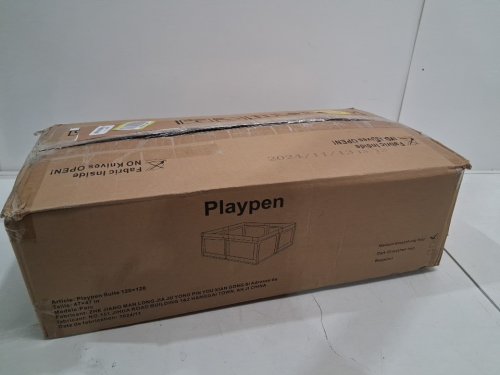 ZEEBABA Baby Playpen with reversible Mat - 47" x 47" x 27" -GREY (MODEL: PP-Unicorn) image 5